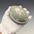 British Vintage Wedgwood Jasperware Egg-Shaped Trinket Box, Green